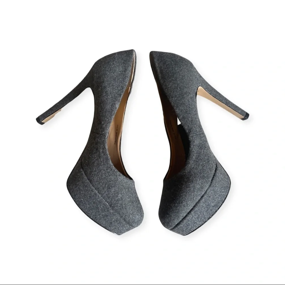 dolce vita gray flannel platform heels